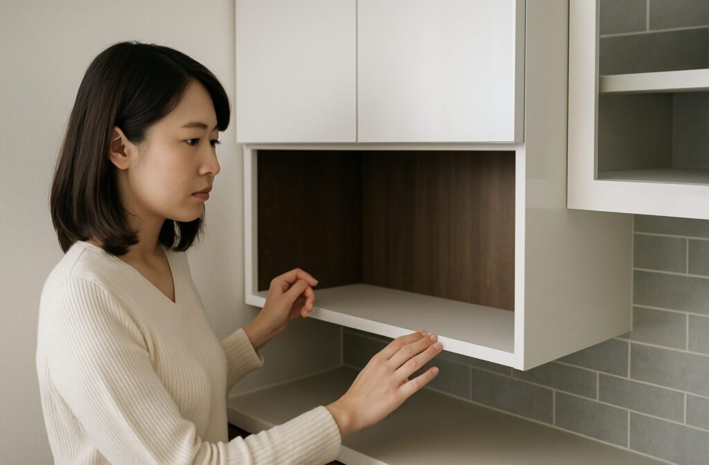 食器棚の裏にコンセントが隠れる問題、原因とスマートな解決法とは