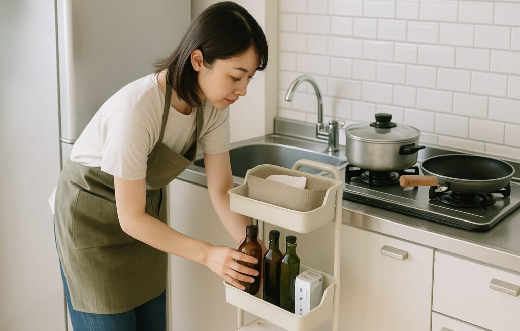 キッチンが狭いなら作業台はニトリ。一人暮らし向けの省スペース設計