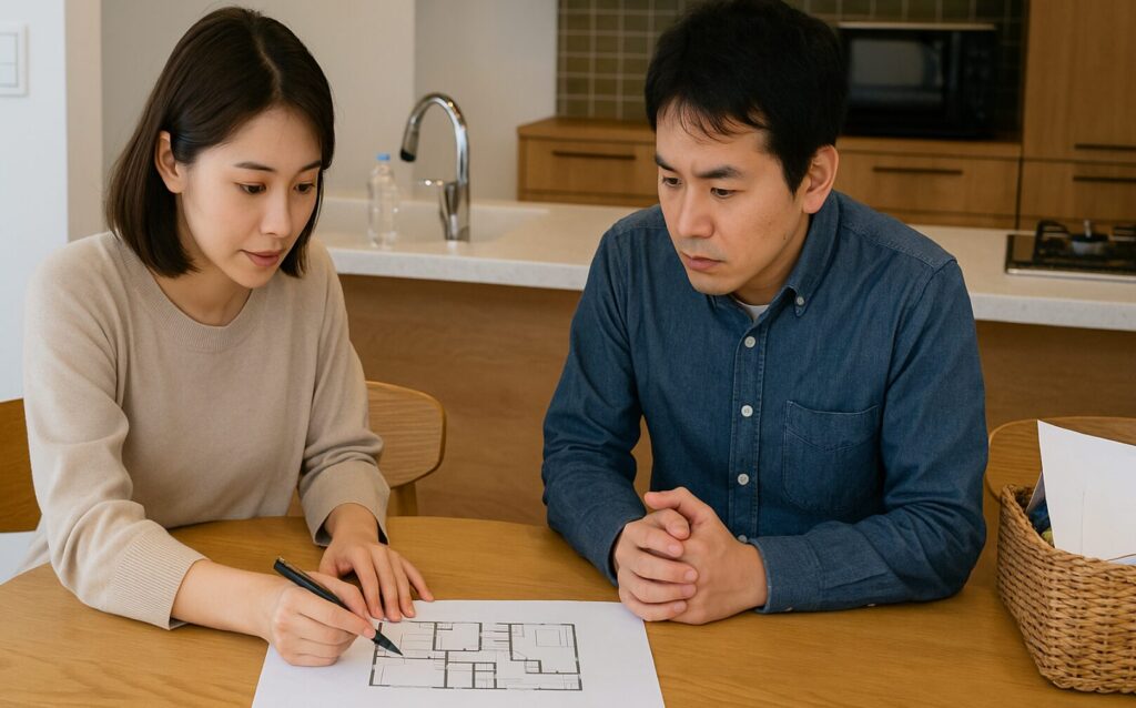 キッチンとダイニングが横並びで後悔。間取り図では気づけない点