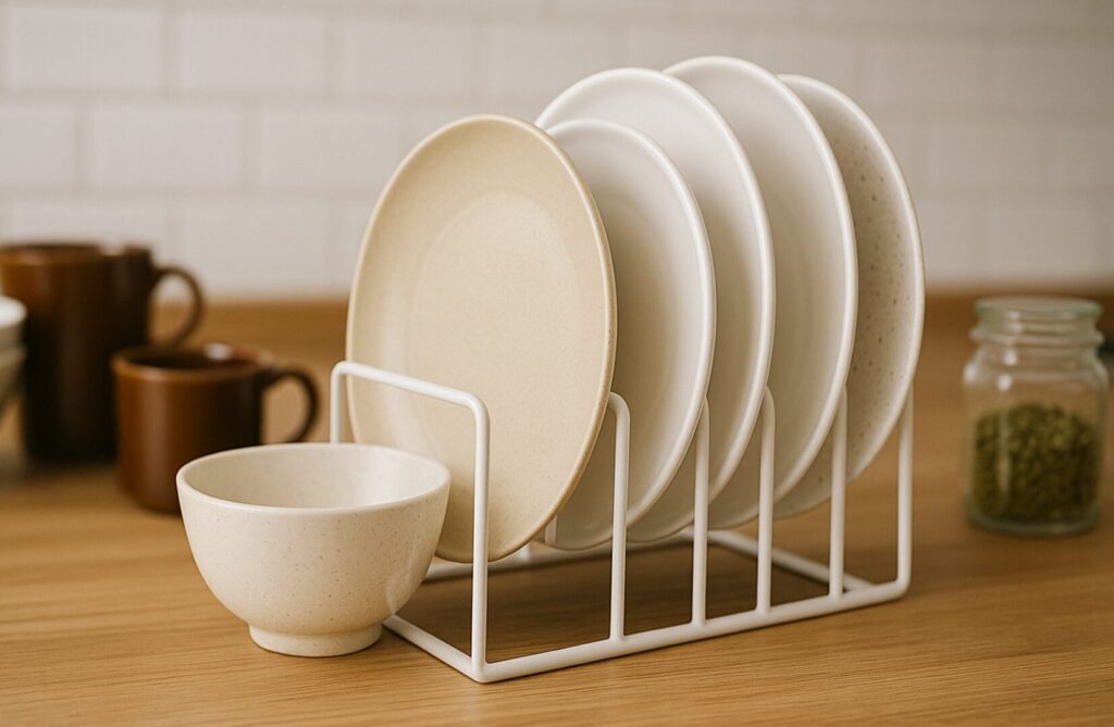 セリアやダイソーのラックを食器棚に活用