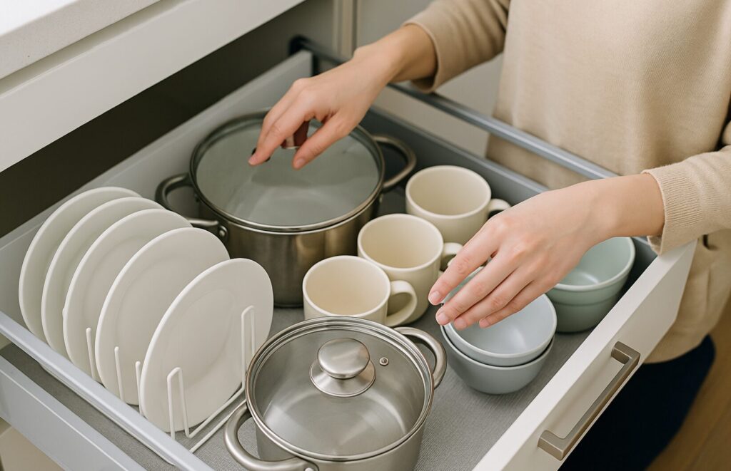 一人暮らしの食器収納シンク下ニトリで揃う便利な収納アイテム