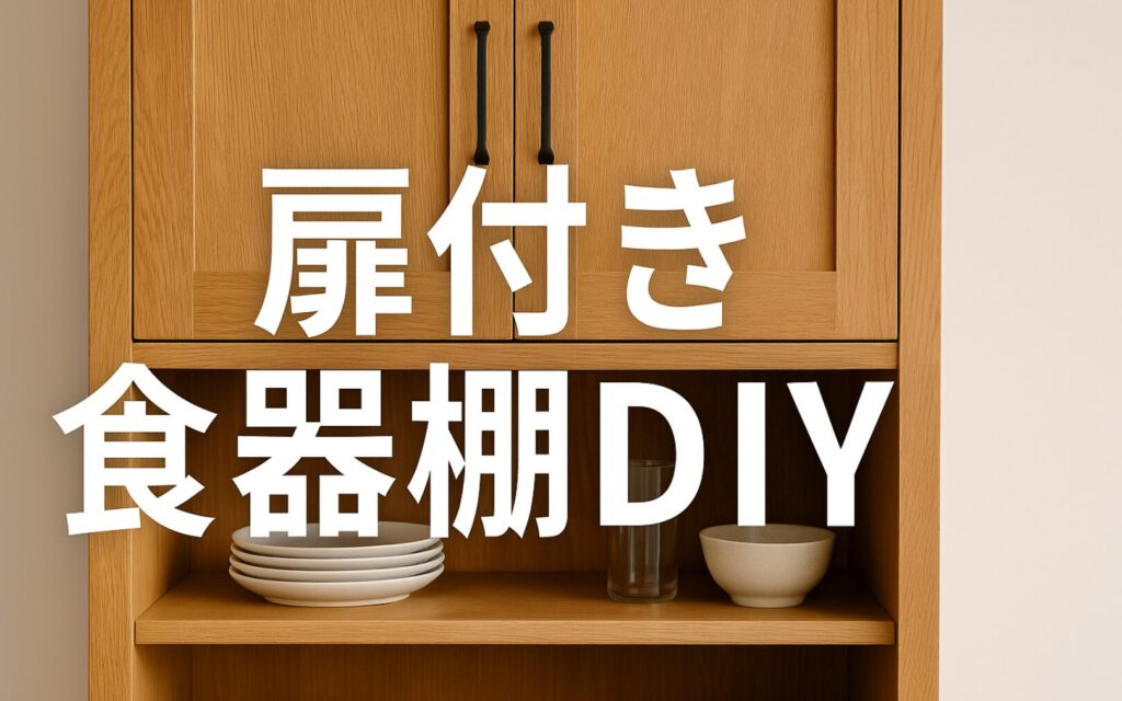 扉付きの食器棚にDIYで簡単リメイク