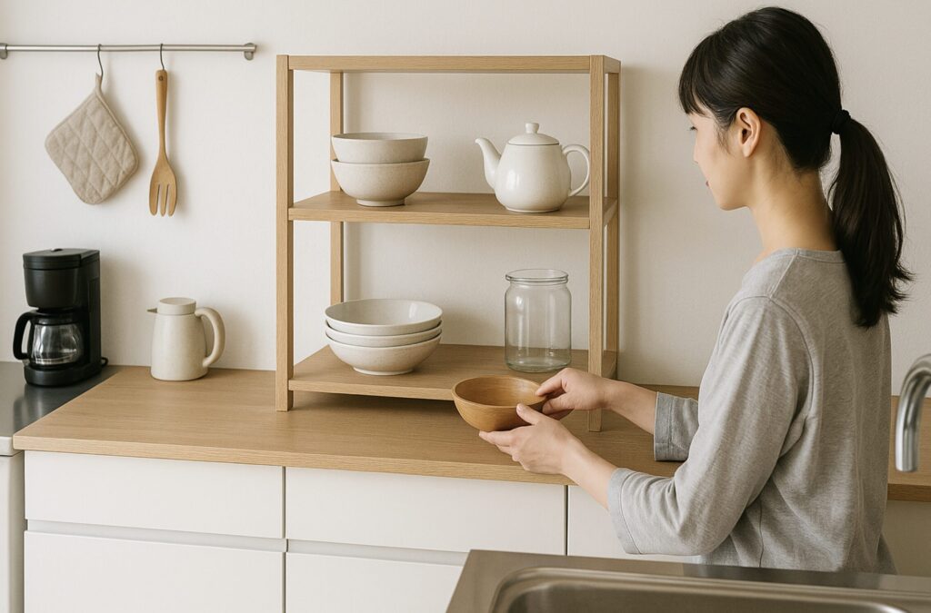 無印良品のユニットシェルフ食器棚、組み合わせのコツ