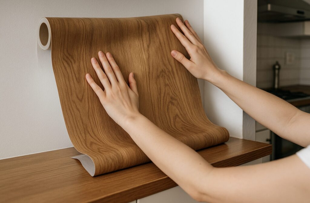 白塗装DIYでキッチンカウンターの色を変えたい。ダイノックシートで簡単に模様替え