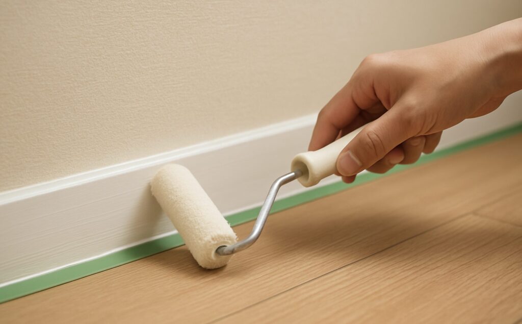 白塗装DIYでキッチンカウンターの色を変えたい。マスキングテープの正しい使い方