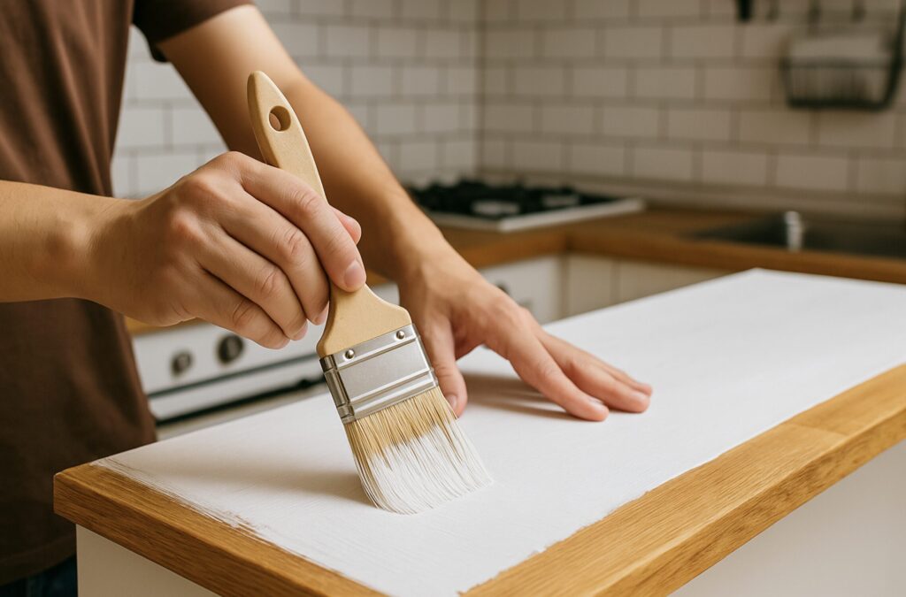 白塗装DIYでキッチンカウンターの色を変えたい。天板の素材別に見るDIY塗装のコツ