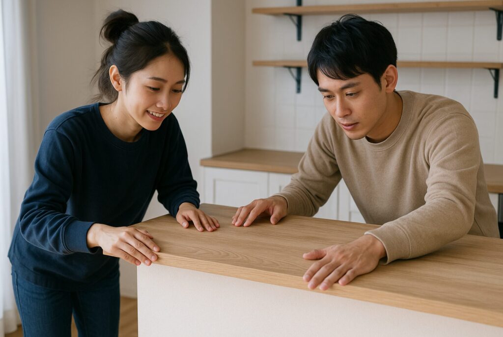 賃貸でキッチンカウンターの天板を広げる?リメイクシートは使えるか