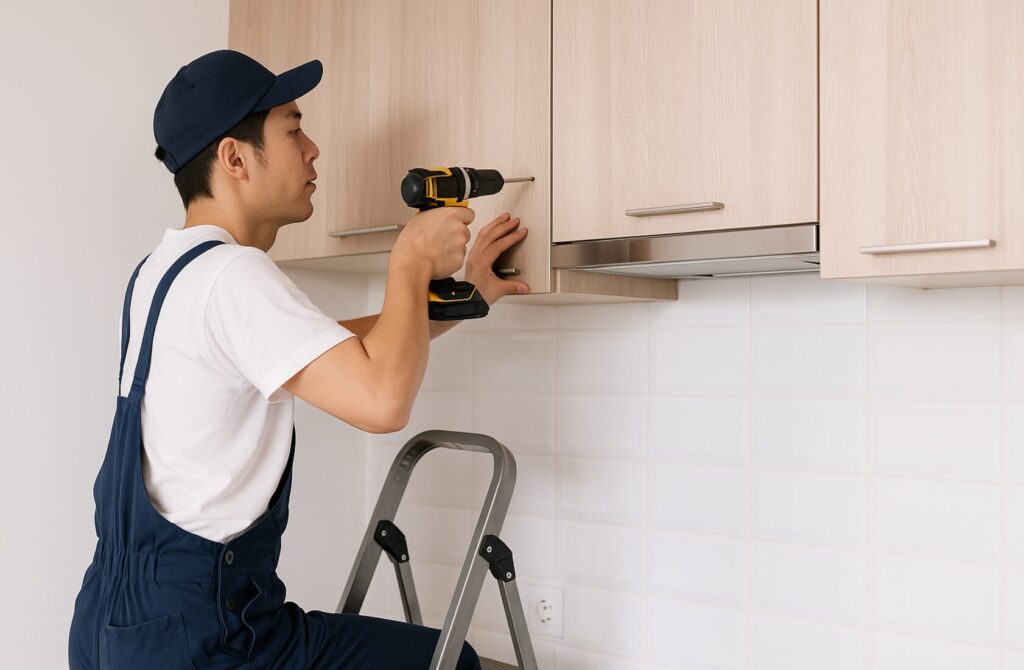 賃貸キッチンの吊り棚の使い方。吊り戸棚を取り付ける費用の目安