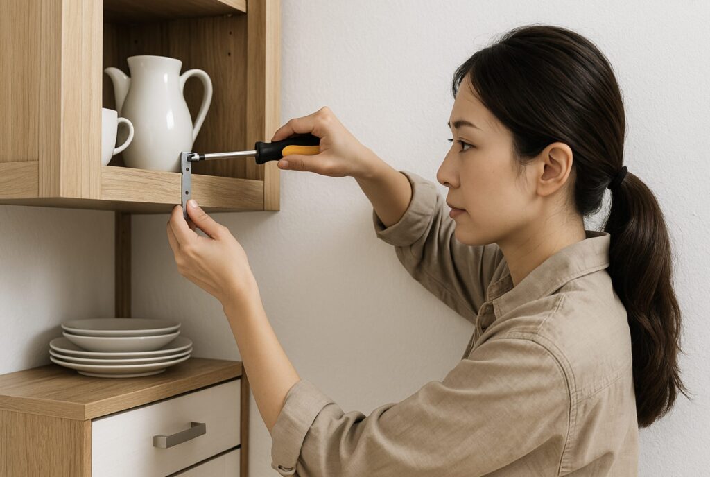 食器棚の地震対策はおしゃれに。パントリー収納に使える耐震対策