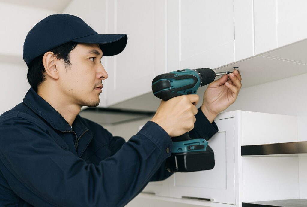 キッチンのカップボードに吊り戸棚なしで後悔？吊り戸棚を後付けする場合の取り付け費用