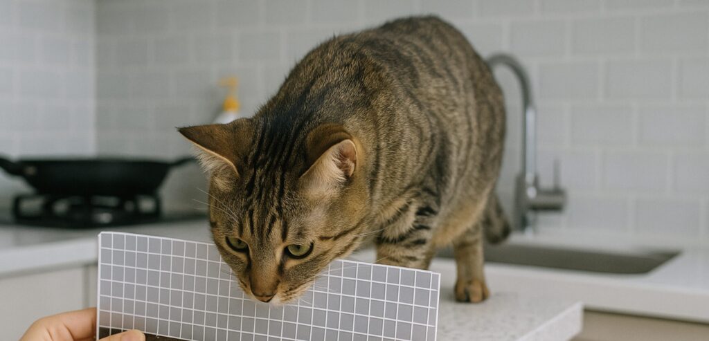 キッチンカウンターの猫対策DIY。カウンターキッチンでできる対策