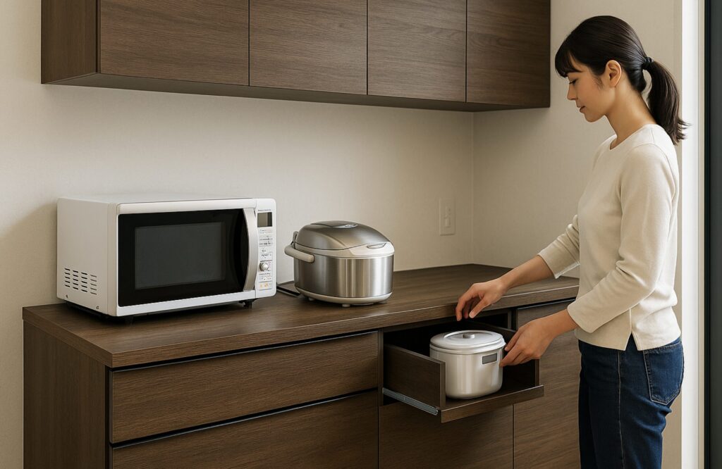 リクシルのカップボード、値段や後付け費用は。奥行650mmや幅180cmの使い勝手
